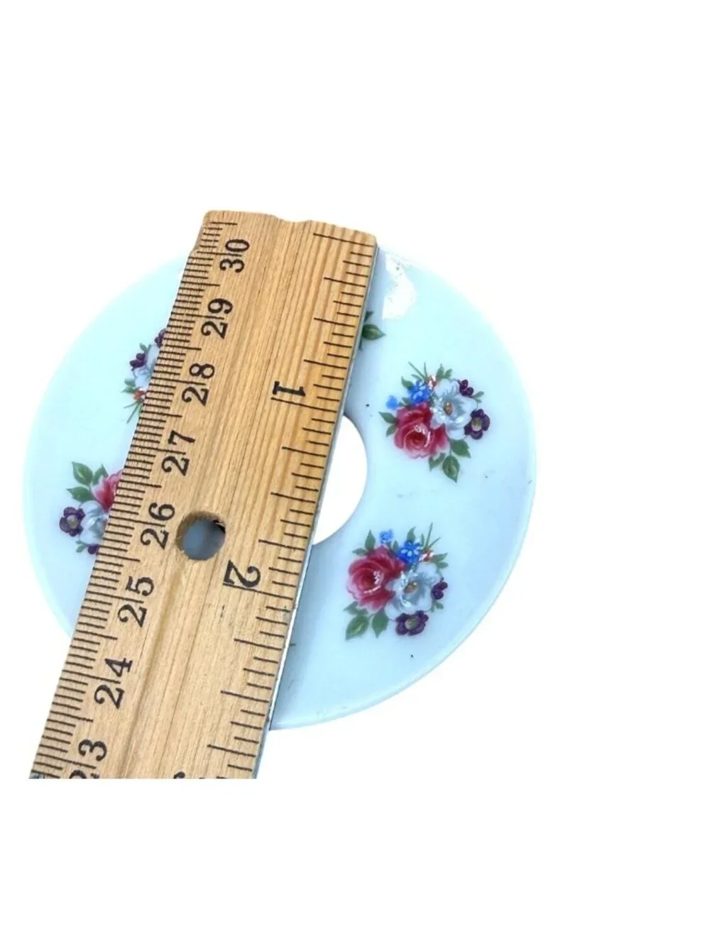 Vintage German porcelain bobeche, candle drip guard